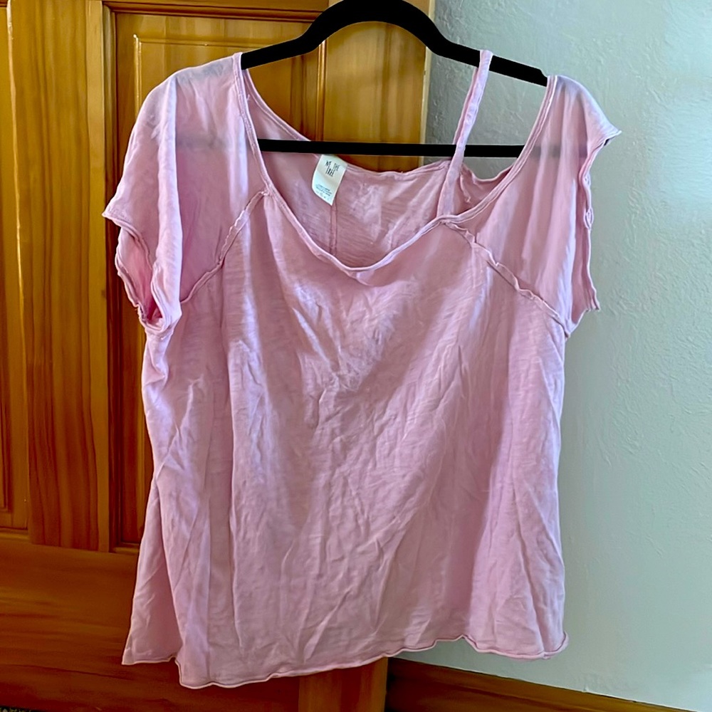 We The Free Pink Asymmetrical T-Shirt